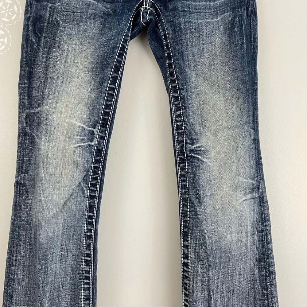 Miss Me Diamond Jewel Embellished Bootcut Jeans Girl's Size 8_6